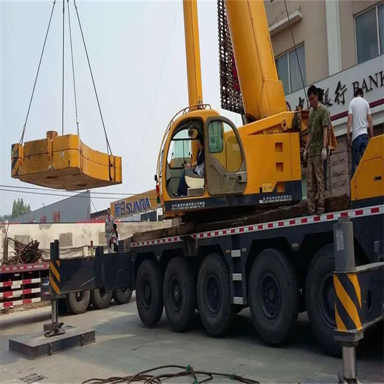 杭州萧山当地吊车出租|机器吊装|75吨|工厂搬迁服务